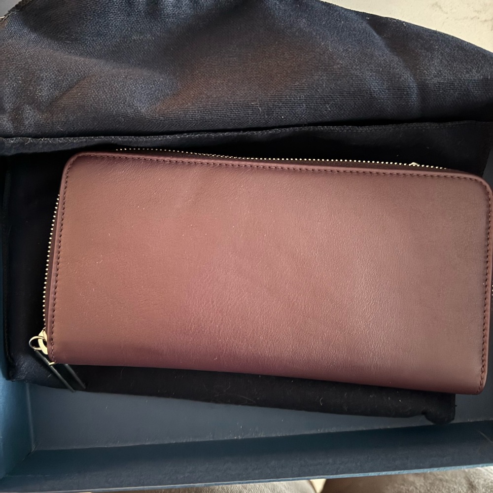 Purple leather wallet